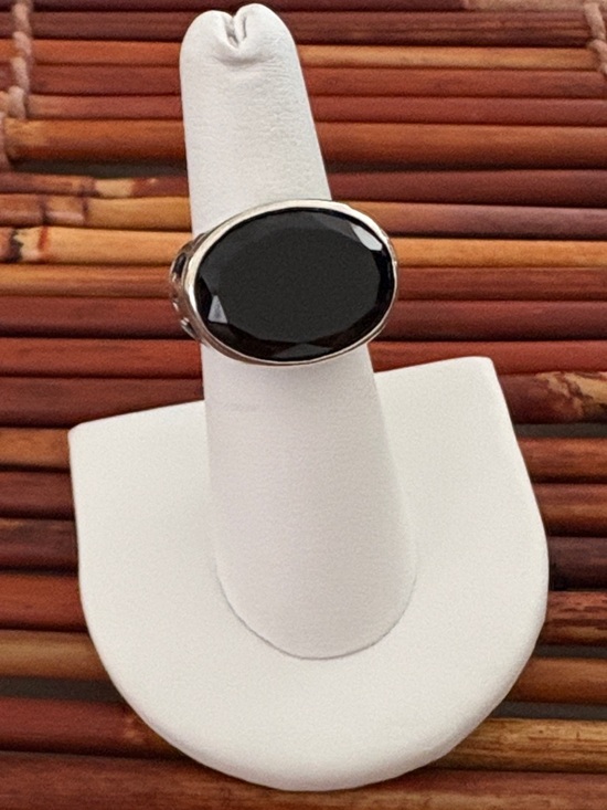 Silpada Jewelry - Silpada Sterling Black Chalcedony Ring Size 6